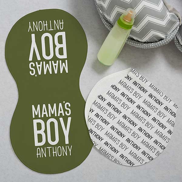 Mama's Boy Personalized Burp Cloths - 29111