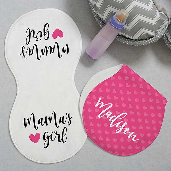 Mama's Girl Personalized Burp Cloths - 29137
