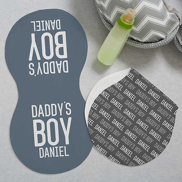 Daddy's Boy Personalized Burp Cloths - 29146