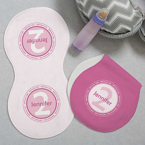 It's Your Birthday! Personalized Burp Cloths - 29162