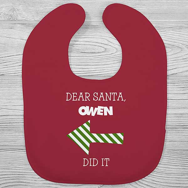 Dear Santa Personalized Christmas Baby Bibs - 29176