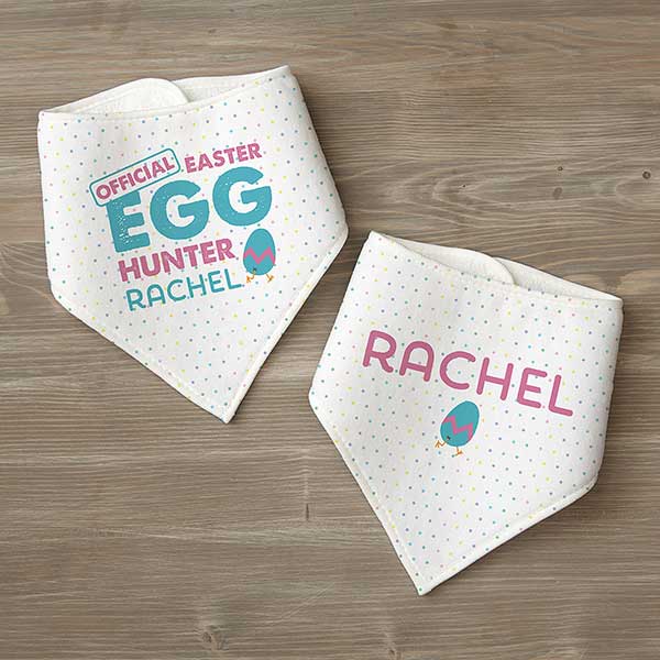 Easter Egg Hunter Personalized Baby Bibs - 29191