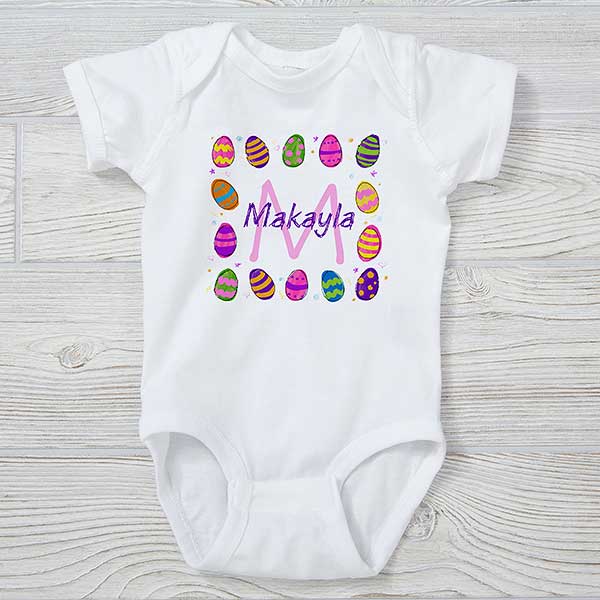 Colorful Eggs Personalized Easter Baby Clothing - 29195