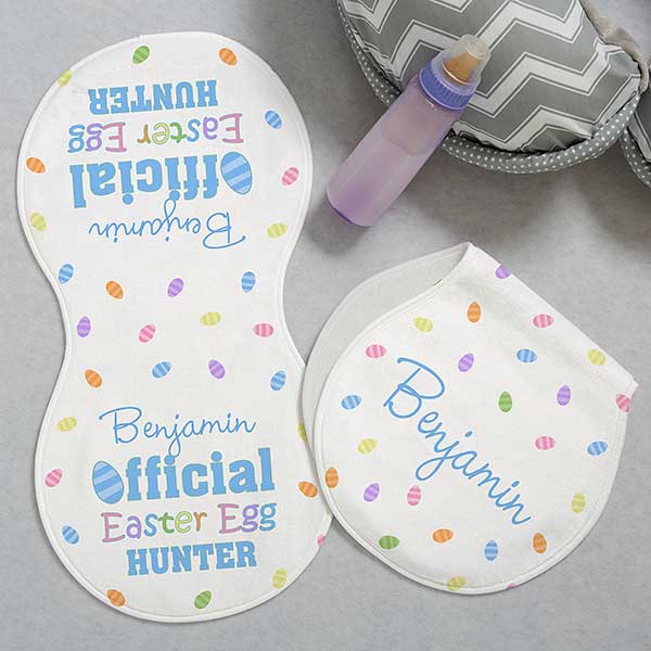 Official Egg Hunter Personalized Easter Burp Cloths - 29202
