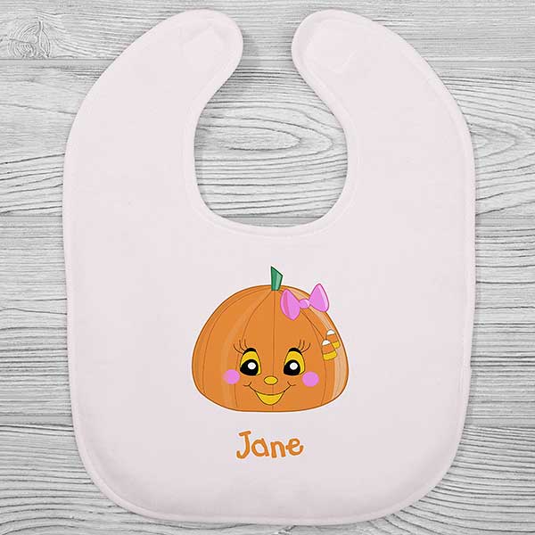 Miss Pumpkin Personalized Baby Bibs - 29220