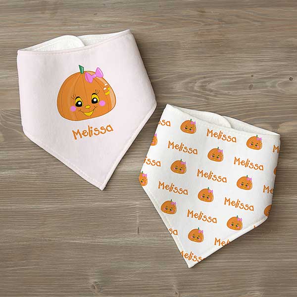 Miss Pumpkin Personalized Baby Bibs - 29220