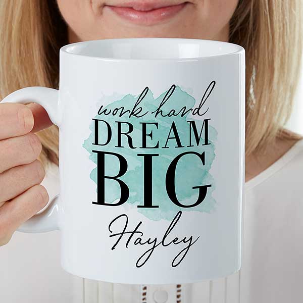 Dream Big Personalized 30 oz. Oversized Coffee Mug