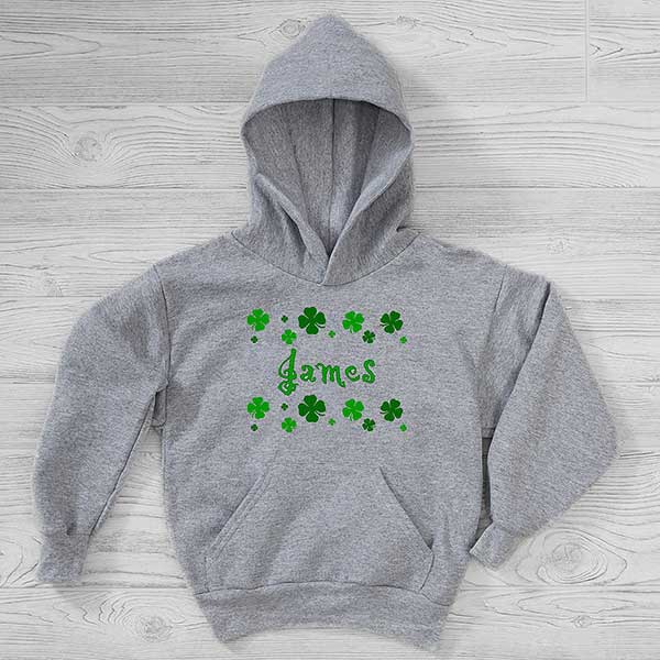 Lucky Clover Personalized St. Patrick's Day Kids Sweatshirts - 29251