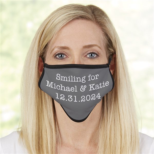 Wedding Expressions Personalized Adult Face Mask - 29279
