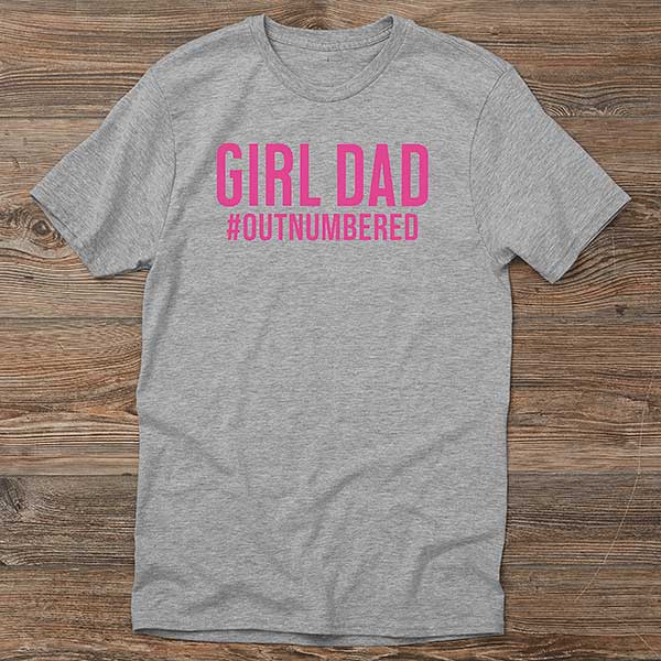 Girl Dad Personalized Hanes Adult T-Shirt