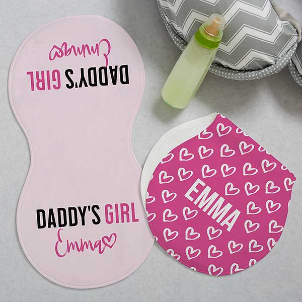 Daddy's Girl Personalized Burp Cloths - 29289