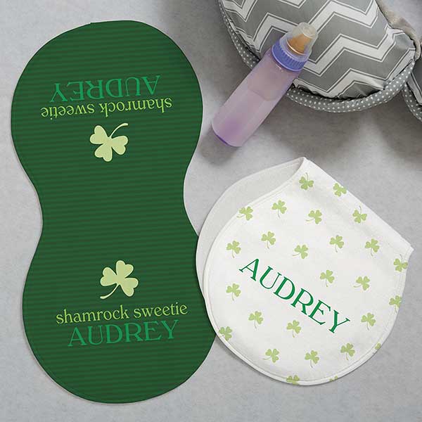 Born Lucky Personalized Burp Cloths - 29305