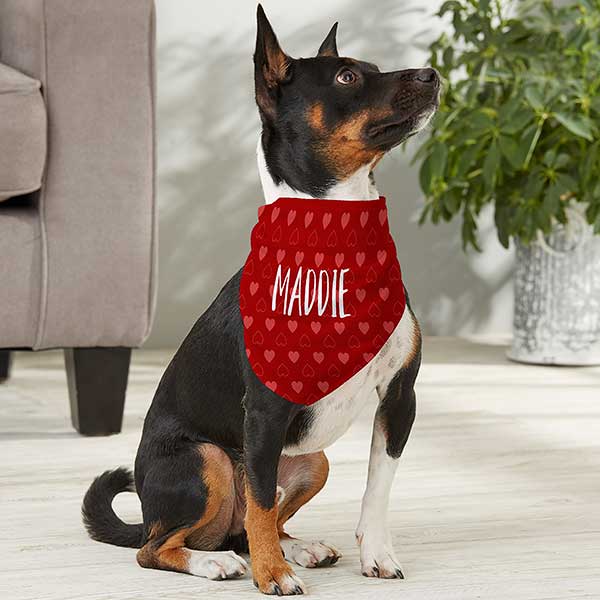Puppy Heart Personalized Valentine's Day Dog Bandanas - 29310