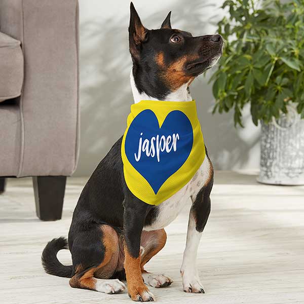 Heart Name Personalized Dog Bandanas - 29316