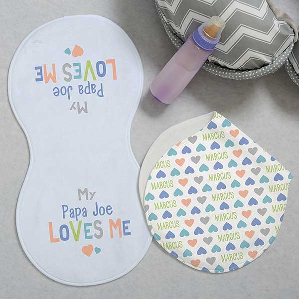 You Are Loved Personalized Burp Cloths - 29334