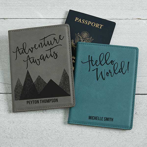Personalized Passport Cover - Great gift for college graduates 