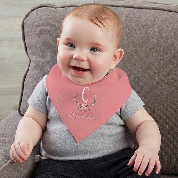 Girly Chic Personalized Bandana Bibs