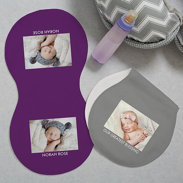Picture Perfect Personalized Photo Burp Cloths - 29352