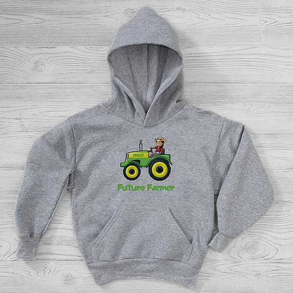 Tractor Time Personalized Kids Sweatshirts - 29359