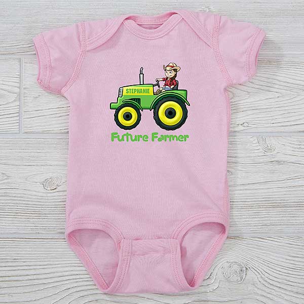 Tractor Time Personalized Baby Clothing