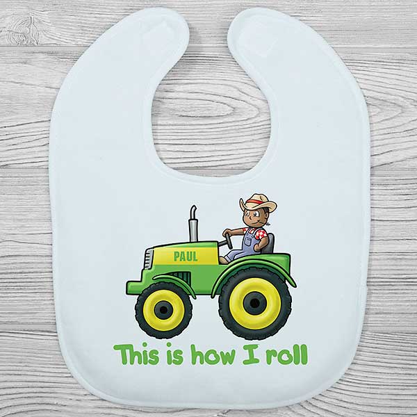 Tractor Time Personalized Baby Bibs - 29361