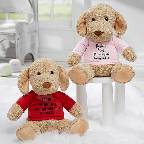 Write Your Own Personalized Plush Dog Stuffed Animal - 29379