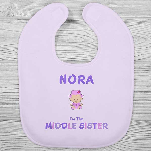 Sister Character Personalized Baby Bibs - 29380