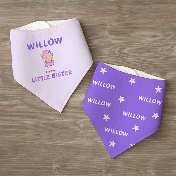 Sister Character Personalized Baby Bibs - 29380