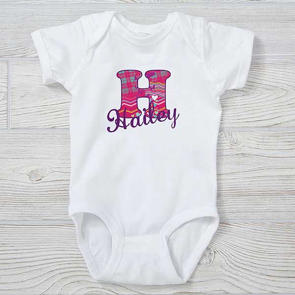 baby clothes with names on them