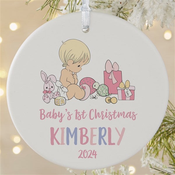 Precious Moments Our Favorite Gift Personalized Baby Girl Ornaments - 29424