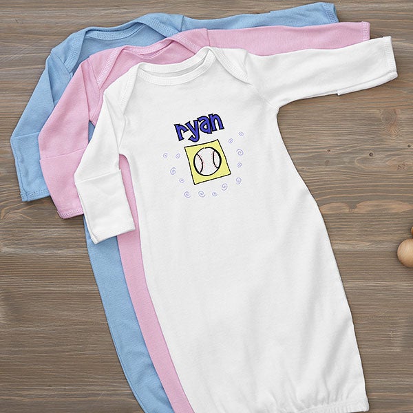 personalized baby gown boy