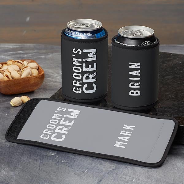 Groom's Crew Personalized Groomsman Wedding Can & Bottle Wrap - 29482
