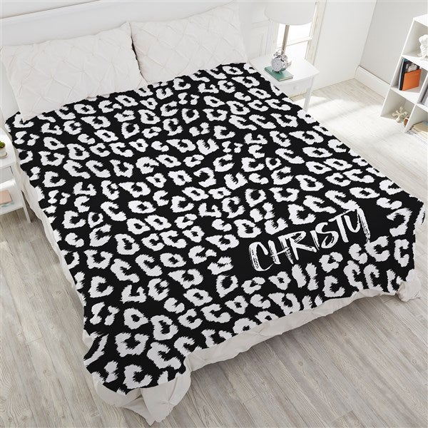 Leopard Print Personalized Blankets - 29527