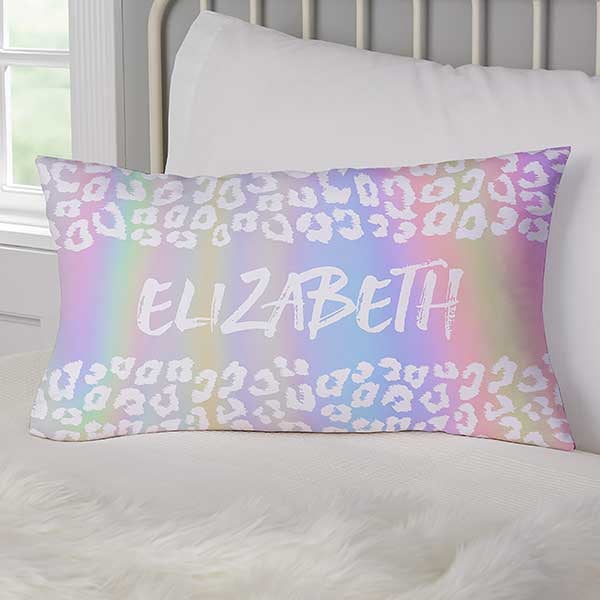 Leopard Print Personalized Throw Pillows - 29532
