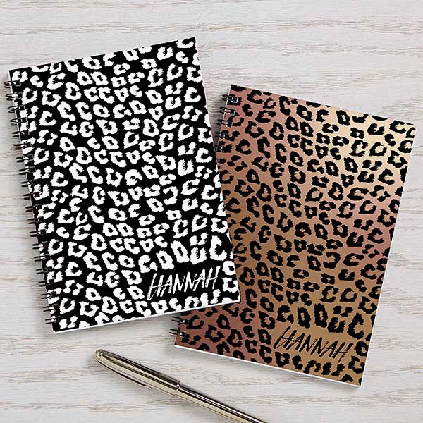 Leopard Print Personalized Journals - 29537