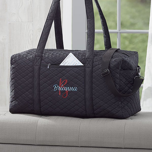 Playful Name Embroidered Canvas Storage Tote