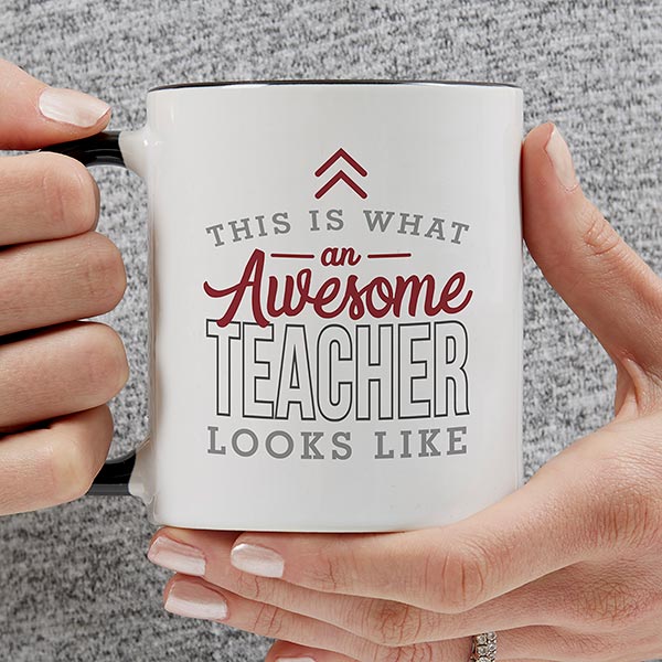 This Is What an Awesome Teacher Looks Like Personalized Coffee Mugs - 29616