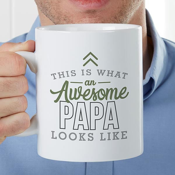 This is What an Awesome Grandpa Looks Like Personalized Oversized Coffee Mug - 29623