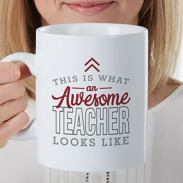 This is What an Awesome Teacher Looks Like Personalized Oversized Coffee Mug - 29625