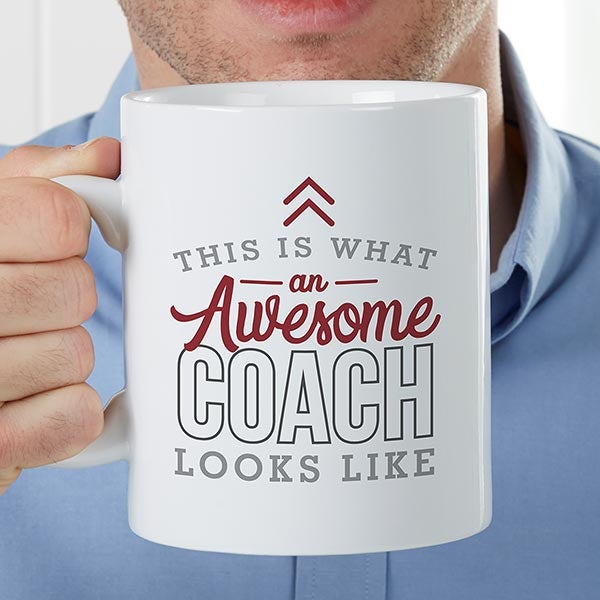 This is What an Awesome Coach Looks Like Personalized Oversized Coffee Mug - 29626