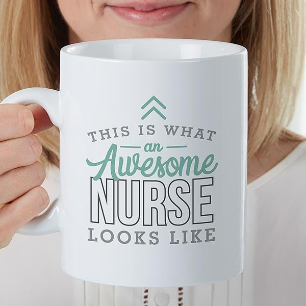 This is What an Awesome Nurse Looks Like Personalized Oversized Coffee Mug - 29627