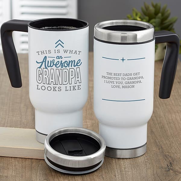 This is What an Awesome Grandpa Looks Like Personalized Commuter Travel Mug - 29631