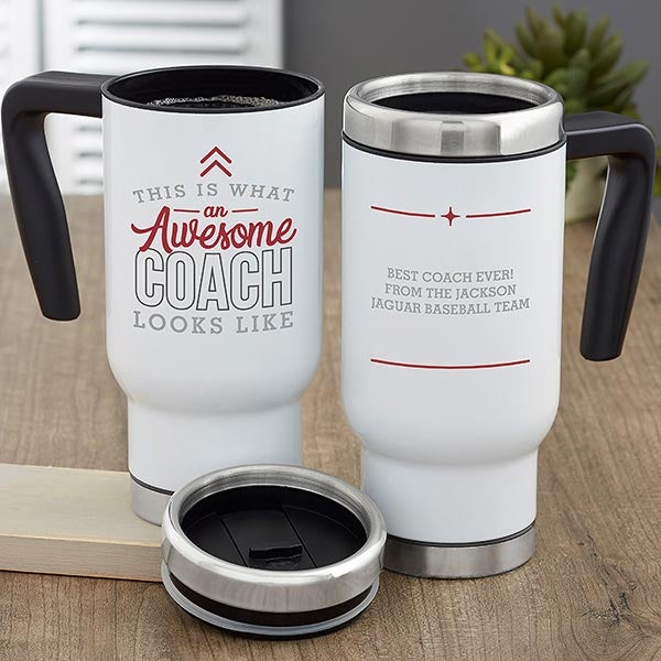 This is What an Awesome Coach Looks Like Personalized Commuter Travel Mug - 29633