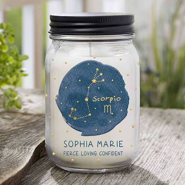 Scorpio Zodiac Personalized Candle Jar - 29649