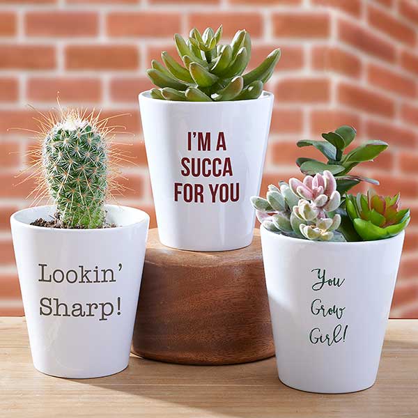 Expressions Personalized Mini Flower Pots - 29662