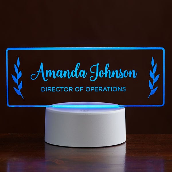 Professional Laurels Personalized LED Nameplate