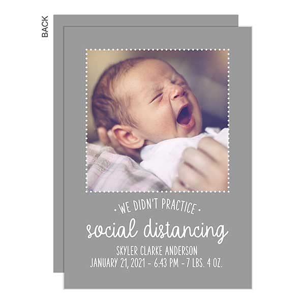Didn't Practice Social Distance Personalized Birth Announcement - 29764