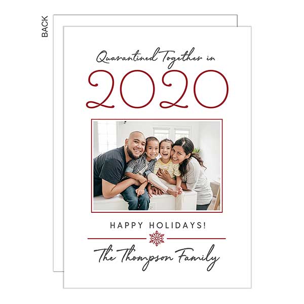 Quarantined Together In 2020 Christmas Photo Card Premium Christmas Cards