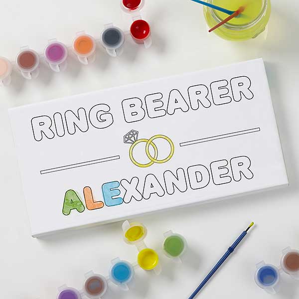 Paint It! Ring Bearer Personalized Coloring Canvas Prints - 29793