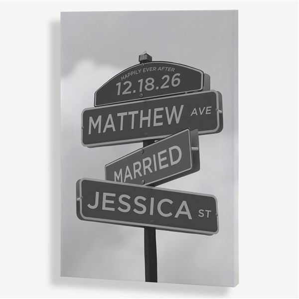 Personalized Street Sign Art Canvas Prints - Wedding Signs - 29795